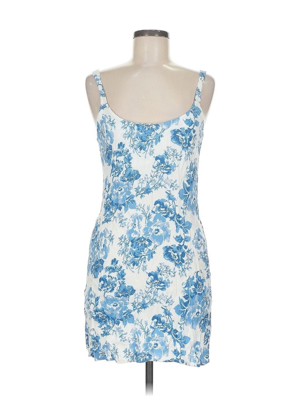 Reformation Puglia Mini Dress in Blue White Floral Size 8